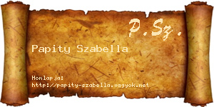Papity Szabella névjegykártya